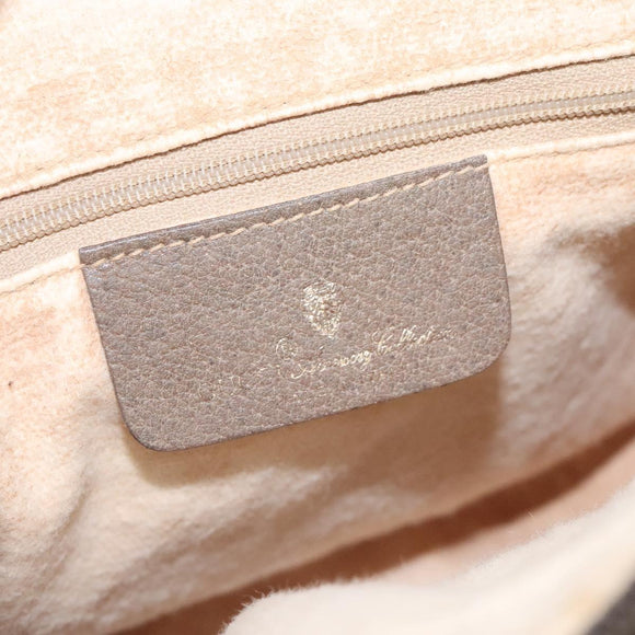 GUCCI GG Supreme Web Sherry Line Bag PVC Beige Gold 72 02 088 Auth BA1548