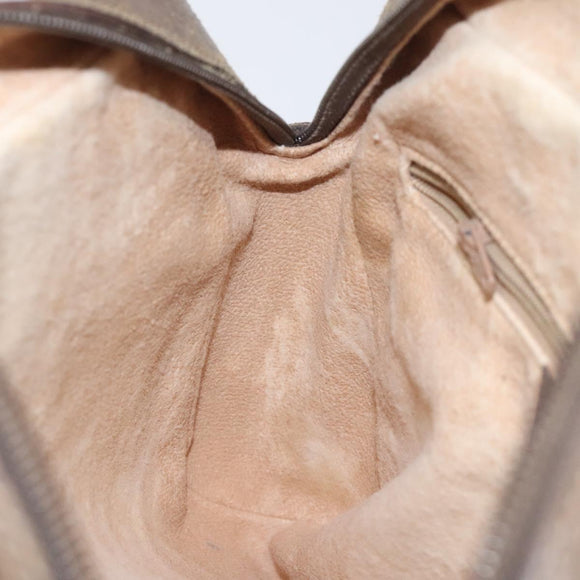 GUCCI GG Supreme Web Sherry Line Bag PVC Beige Gold 72 02 088 Auth BA1548