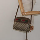 GUCCI GG Supreme Web Sherry Line Bag PVC Beige Gold 72 02 088 Auth BA1548-24