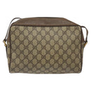 GUCCI GG Supreme Web Sherry Line Bag PVC Beige Gold 72 02 088 Auth BA1548-2