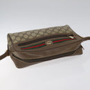 GUCCI GG Supreme Web Sherry Line Bag PVC Beige Gold 72 02 088 Auth BA1548-6