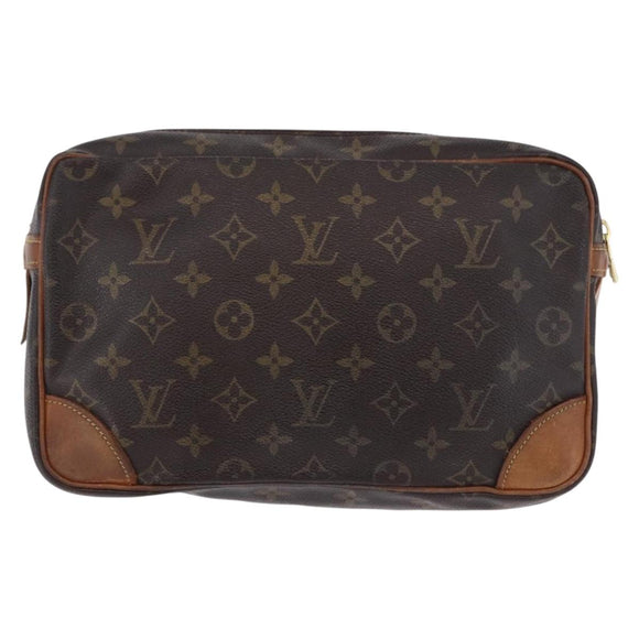 LOUIS VUITTON Monogram Compiegne 28 Clutch Bag M51845 LV Auth BA15480