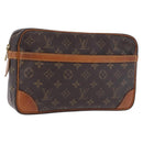 LOUIS VUITTON Monogram Compiegne 28 Clutch Bag M51845 LV Auth BA15481-1