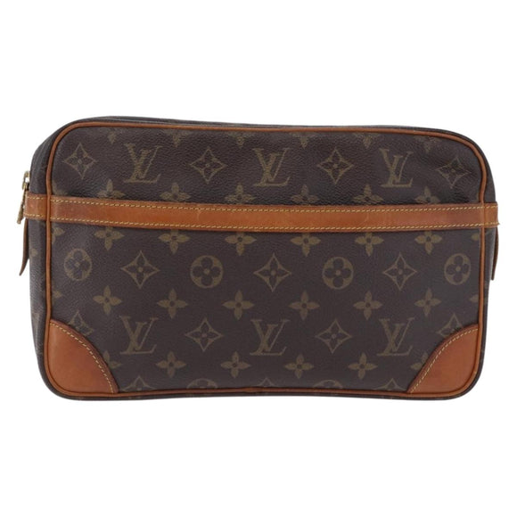 LOUIS VUITTON Monogram Compiegne 28 Clutch Bag M51845 LV Auth BA15481