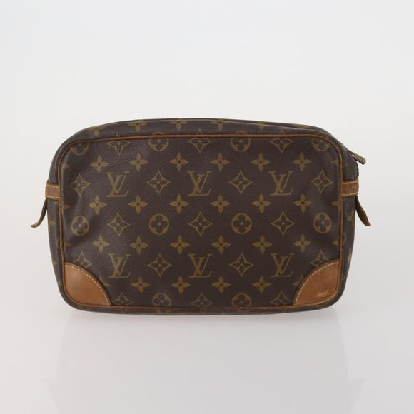 LOUIS VUITTON Monogram Clutch Bag 3 Set LV Auth BA15484