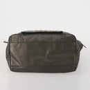 Chloe Tote Bag Leather Gray Gold Tone Auth BA15487-5