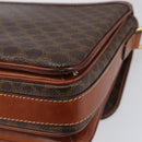 CELINE Macadam Shoulder Bag PVC Leather Brown Gold Tone Auth BA15489-15