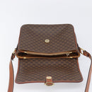 CELINE Macadam Shoulder Bag PVC Leather Brown Gold Tone Auth BA15489-18