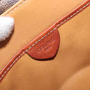 CELINE Macadam Shoulder Bag PVC Leather Brown Gold Tone Auth BA15489-19