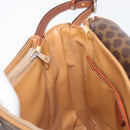 CELINE Macadam Shoulder Bag PVC Leather Brown Gold Tone Auth BA15489-21