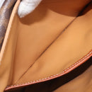 CELINE Macadam Shoulder Bag PVC Leather Brown Gold Tone Auth BA15489-23