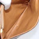 CELINE Macadam Shoulder Bag PVC Leather Brown Gold Tone Auth BA15489-27