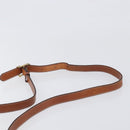 CELINE Macadam Shoulder Bag PVC Leather Brown Gold Tone Auth BA15489-8