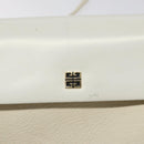 GIVENCHY Shoulder Bag Leather White Gold Auth BA1549-17