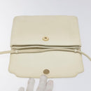 GIVENCHY Shoulder Bag Leather White Gold Auth BA1549-10