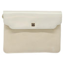 GIVENCHY Shoulder Bag Leather White Gold Auth BA1549-13