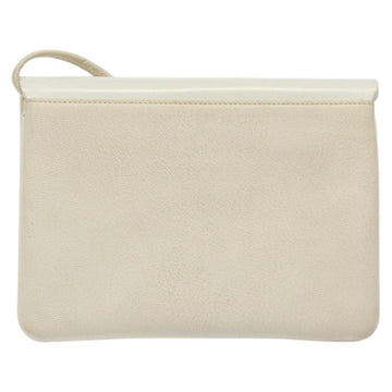 GIVENCHY Shoulder Bag Leather White Gold Auth BA1549 - 0