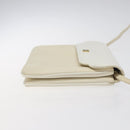 GIVENCHY Shoulder Bag Leather White Gold Auth BA1549-3