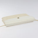 GIVENCHY Shoulder Bag Leather White Gold Auth BA1549-6