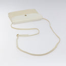 GIVENCHY Shoulder Bag Leather White Gold Auth BA1549-7