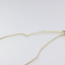 GIVENCHY Shoulder Bag Leather White Gold Auth BA1549-8