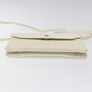GIVENCHY Shoulder Bag Leather White Gold Auth BA1549-5