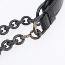 BOTTEGA VENETA INTRECCIATO Chain Shoulder Bag Leather Black Auth BA15490-8
