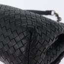 BOTTEGA VENETA INTRECCIATO Chain Shoulder Bag Leather Black Auth BA15490-19
