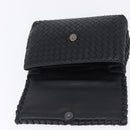 BOTTEGA VENETA INTRECCIATO Chain Shoulder Bag Leather Black Auth BA15490-21