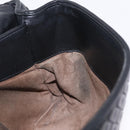 BOTTEGA VENETA INTRECCIATO Chain Shoulder Bag Leather Black Auth BA15490-24