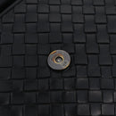 BOTTEGA VENETA INTRECCIATO Chain Shoulder Bag Leather Black Auth BA15490-30