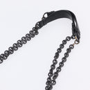 BOTTEGA VENETA INTRECCIATO Chain Shoulder Bag Leather Black Auth BA15490-15