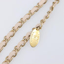 CHANEL V-stitched Chain Shoulder Bag Lamb Skin Ivory Gold Tone CC Auth BA15491V-11