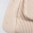 CHANEL V-stitched Chain Shoulder Bag Lamb Skin Ivory Gold Tone CC Auth BA15491V-19