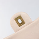 CHANEL V-stitched Chain Shoulder Bag Lamb Skin Ivory Gold Tone CC Auth BA15491V-21