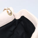 CHANEL V-stitched Chain Shoulder Bag Lamb Skin Ivory Gold Tone CC Auth BA15491V-24
