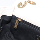 CHANEL V-stitched Chain Shoulder Bag Lamb Skin Ivory Gold Tone CC Auth BA15491V-26