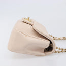 CHANEL V-stitched Chain Shoulder Bag Lamb Skin Ivory Gold Tone CC Auth BA15491V-4