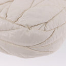 Miu Miu Matelasse Hand Bag Patent 2way White Gold Tone Auth BA15492A-22