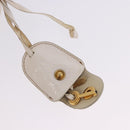 Miu Miu Matelasse Hand Bag Patent 2way White Gold Tone Auth BA15492A-10