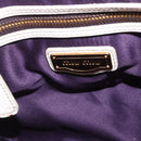 Miu Miu Matelasse Hand Bag Patent 2way White Gold Tone Auth BA15492A-29