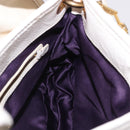 Miu Miu Matelasse Hand Bag Patent 2way White Gold Tone Auth BA15492A-30