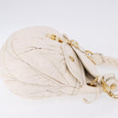 Miu Miu Matelasse Hand Bag Patent 2way White Gold Tone Auth BA15492A-3