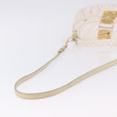Miu Miu Matelasse Hand Bag Patent 2way White Gold Tone Auth BA15492A-8