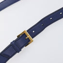 Miu Miu Matelasse Hand Bag Leather 2way Blue Gold Tone Auth BA15493V-9