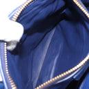Miu Miu Matelasse Hand Bag Leather 2way Blue Gold Tone Auth BA15493V-28