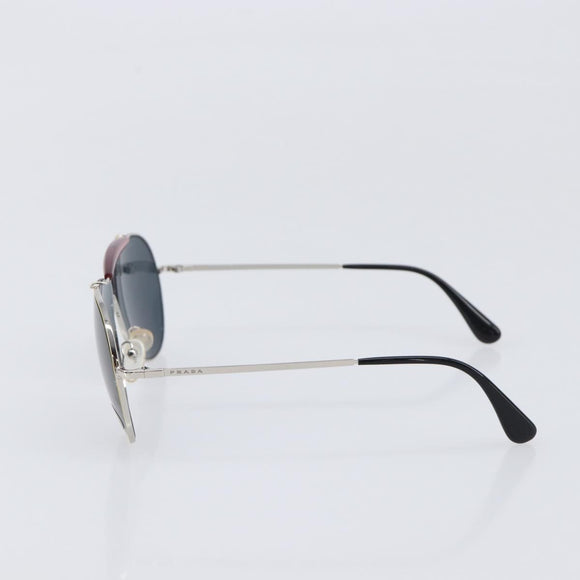 PRADA Sunglasses Metal Yellow Red Auth BA15496