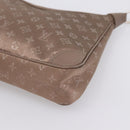 LOUIS VUITTON Monogram Satin Little Boulogne Hand Bag Beige M92143 Auth BA15499A-9