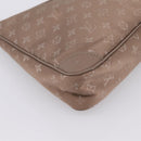 LOUIS VUITTON Monogram Satin Little Boulogne Hand Bag Beige M92143 Auth BA15499A-14