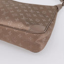 LOUIS VUITTON Monogram Satin Little Boulogne Hand Bag Beige M92143 Auth BA15499A-15